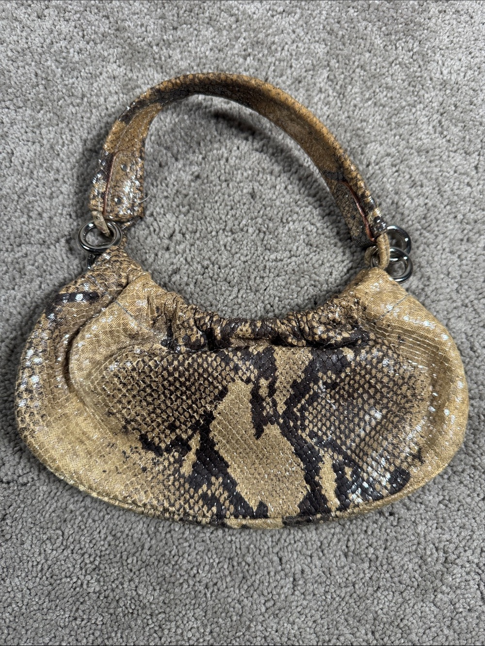 Kate Spade shoulder baguette bag. Awesome snake print design